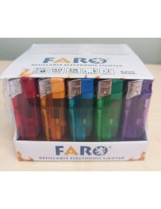 MECHEROS ELECTRONICOS TRANSPARENTES FARO (1X50)